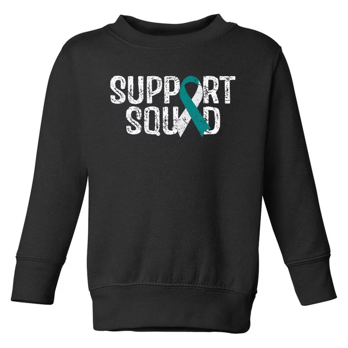 Support Squad Cervical Cancer Awareness Toddler Sweatshirt