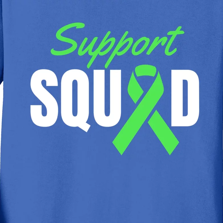 Support Squad Celiac Disease Awareness Green Ribbon Gift Kids Long Sleeve Shirt