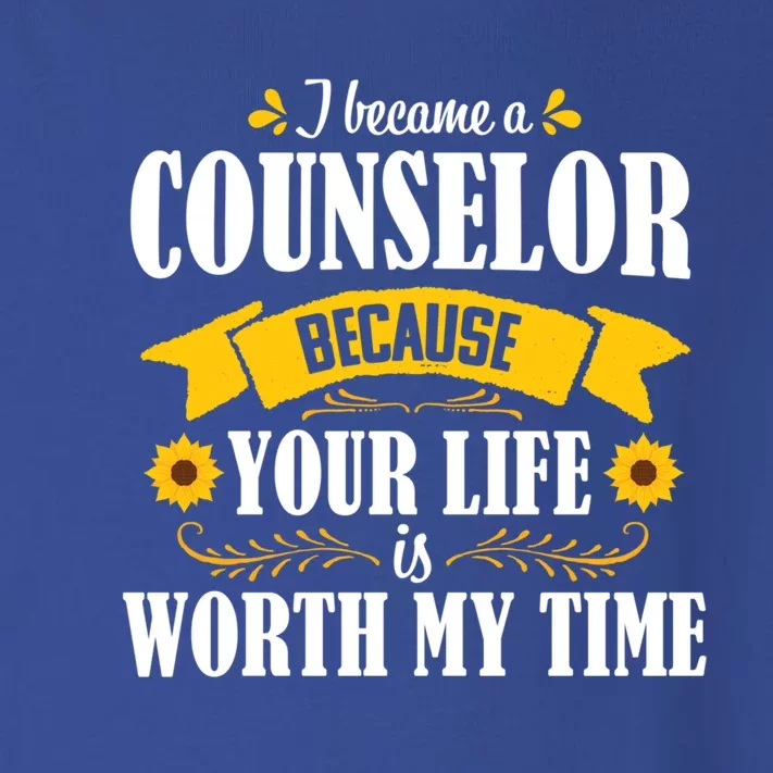 Sunflower School Counselor Guidance Appreciation Gift Great Gift Toddler Long Sleeve Shirt