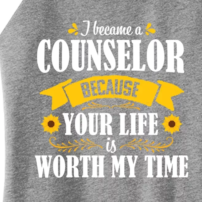 Sunflower School Counselor Guidance Appreciation Gift Great Gift Women’s Perfect Tri Rocker Tank