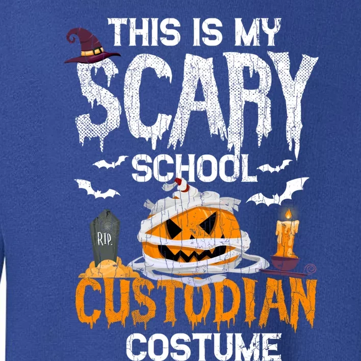 Scary School Custodian Funny Halloween Janitor Graphic Great Gift Toddler Sweatshirt