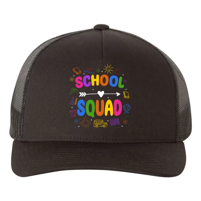 School Squad Colorful Education Fun Yupoong Adult 5-Panel Trucker Hat