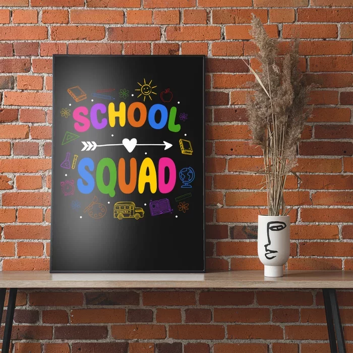 School Squad Colorful Education Fun Poster