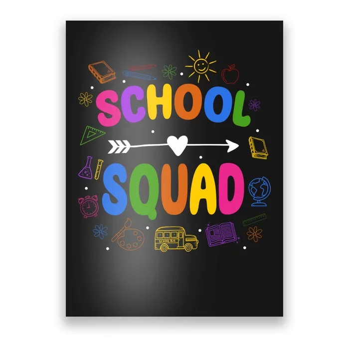 School Squad Colorful Education Fun Poster