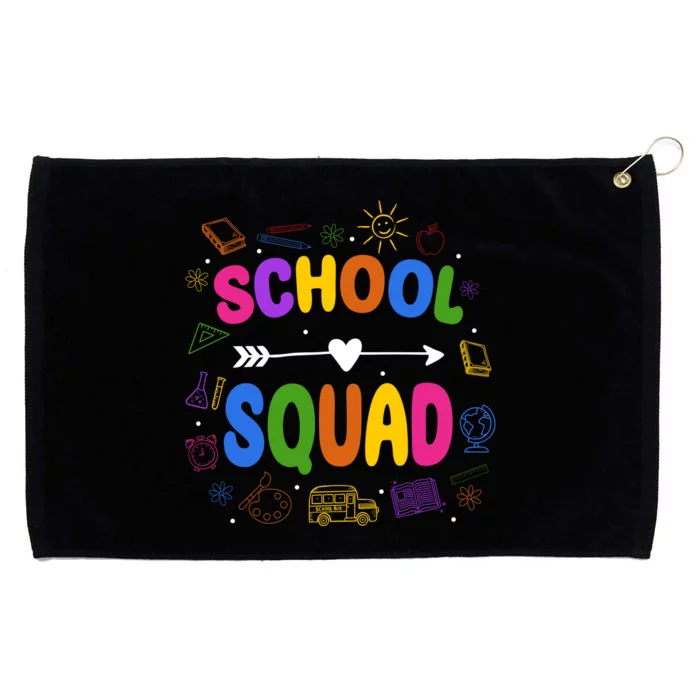 School Squad Colorful Education Fun Grommeted Golf Towel