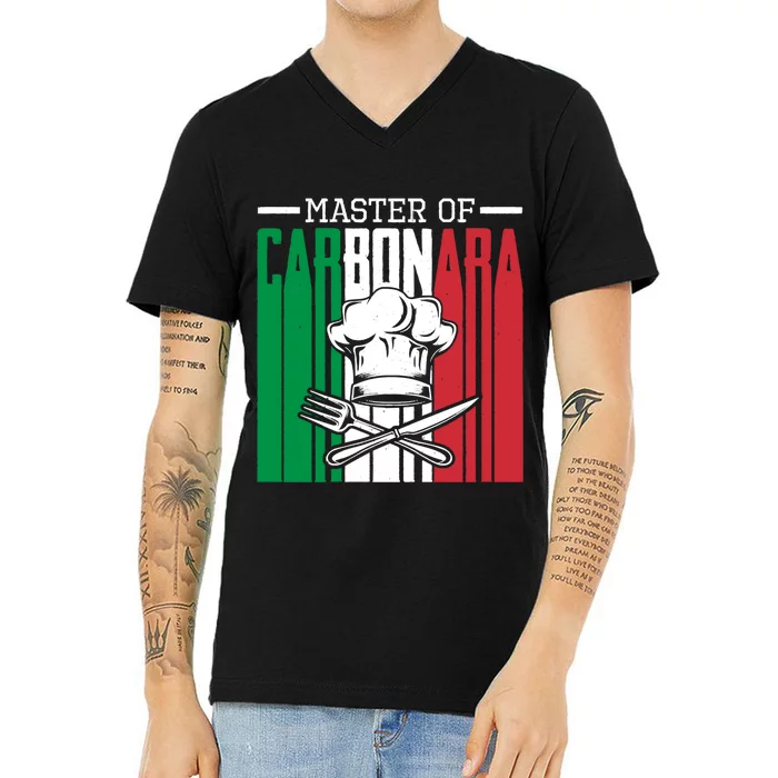 Spaghetti Shirts Cook Kitchen Master Of Carbonara V-Neck T-Shirt