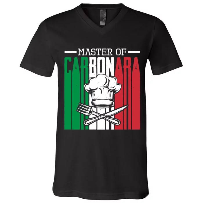 Spaghetti Shirts Cook Kitchen Master Of Carbonara V-Neck T-Shirt