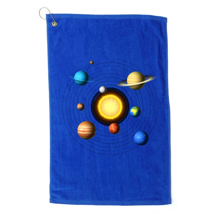 Solar System Cool Gift Perfect Space Enthusiasts Gift Gift Platinum Collection Golf Towel