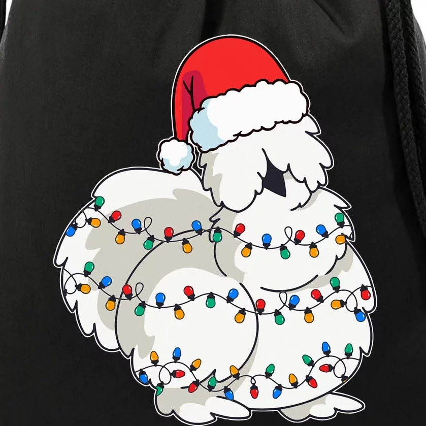 Silkie Silky Chicken Funny Christmas Drawstring Bag