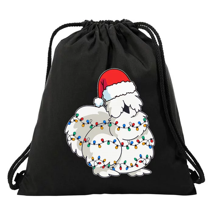 Silkie Silky Chicken Funny Christmas Drawstring Bag