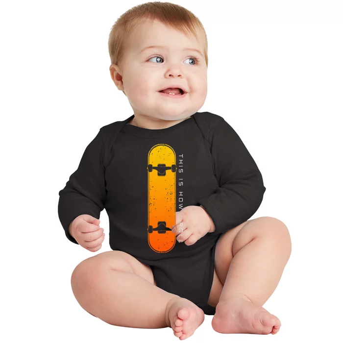 Skateboarding Skateboard Clothing Skateboarder Skateboard Baby Long Sleeve Bodysuit