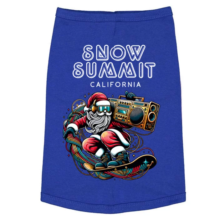 Snow Summit California Cool Snowboard Christmas Santa Gift Doggie Tank