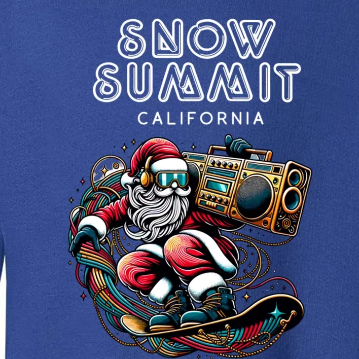 Snow Summit California Cool Snowboard Christmas Santa Gift Toddler Sweatshirt