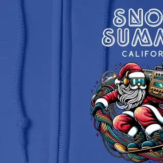 Snow Summit California Cool Snowboard Christmas Santa Gift Full Zip Hoodie