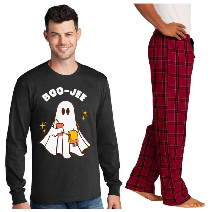 Spooky Season Cute Ghost Halloween Costume Boujee Boo Jee Long Sleeve Pajama Set