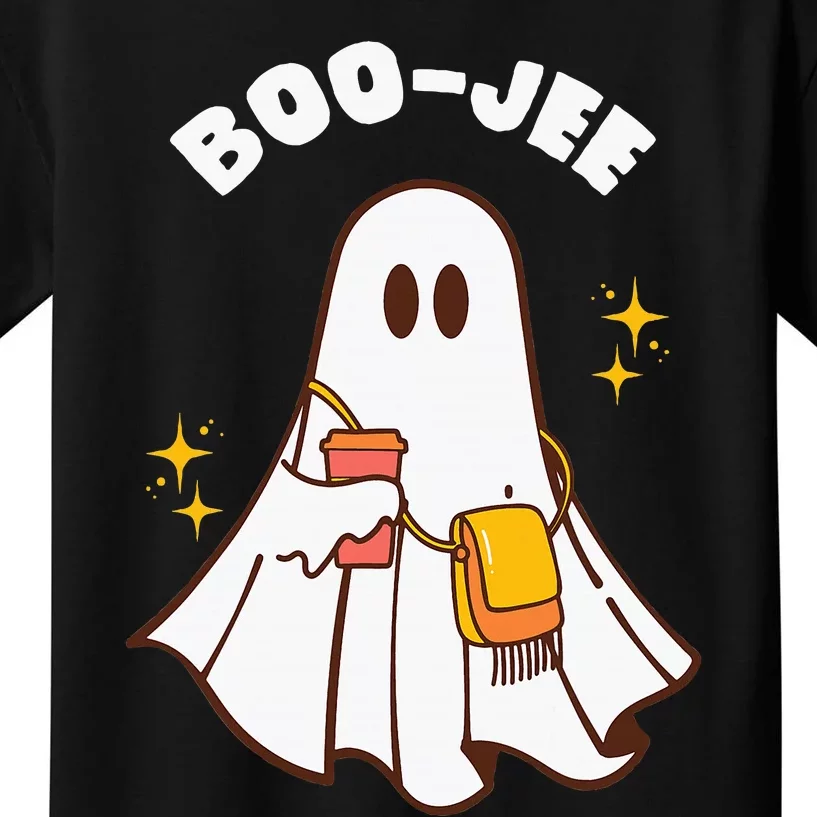 Spooky Season Cute Ghost Halloween Costume Boujee Boo Jee Kids T-Shirt