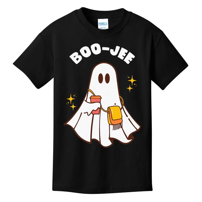 Spooky Season Cute Ghost Halloween Costume Boujee Boo Jee Kids T-Shirt