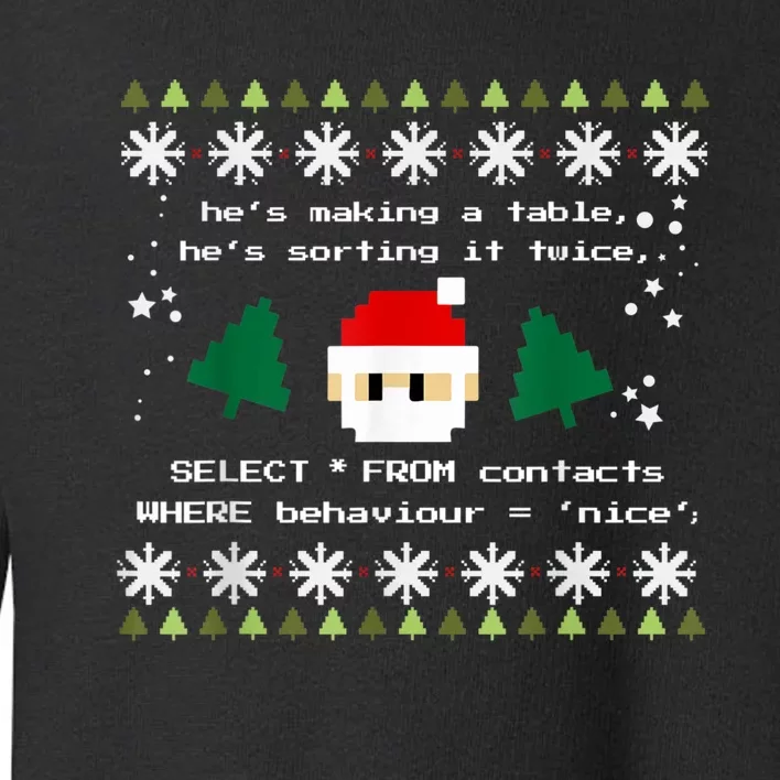 SQL Santa Claus Database Clause Developer Code DB Programmer Toddler Sweatshirt