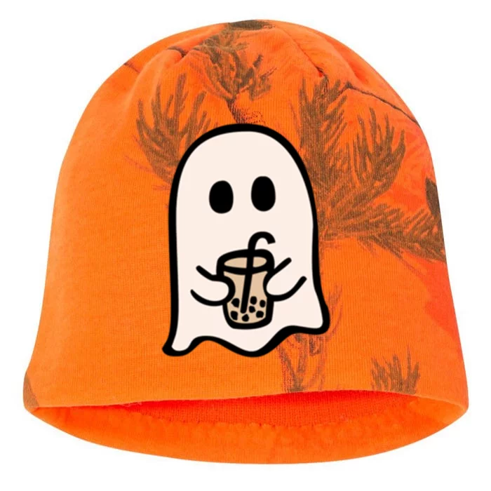 Spooky Season Cute Little Ghost Ice Coffee Halloween Funny Gift Kati - Camo Knit Beanie