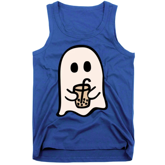 Spooky Season Cute Little Ghost Ice Coffee Halloween Funny Gift Tank Top