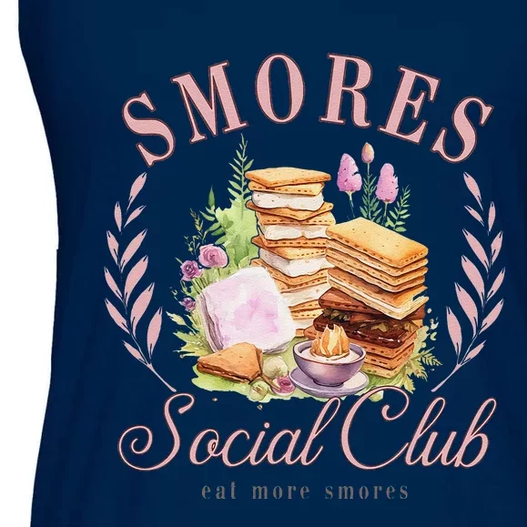 Smores Social Club Picnic Camping Camper Campfire Ladies Essential Flowy Tank