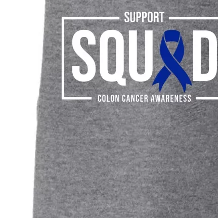 Support Squad Colon Cancer Awareness Doggie 3-End Fleece Hoodie