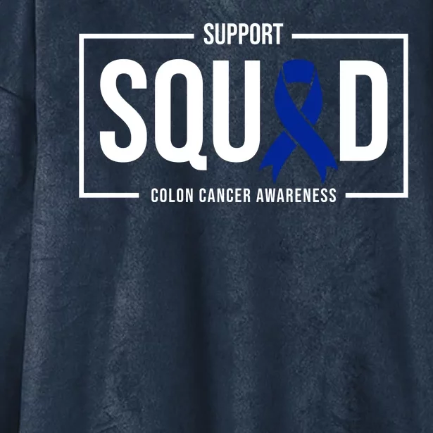 Support Squad Colon Cancer Awareness Hooded Wearable Blanket