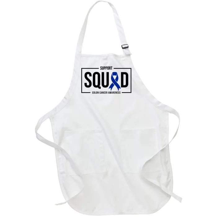 Support Squad Colon Cancer Awareness Full-Length Apron With Pocket