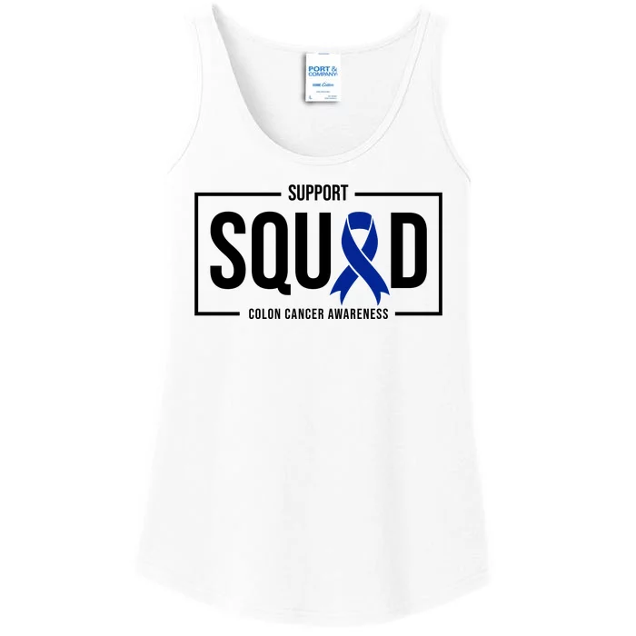 Support Squad Colon Cancer Awareness Ladies Essential Tank