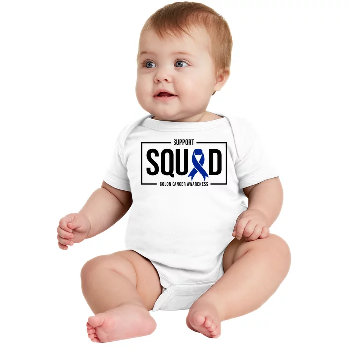 Support Squad Colon Cancer Awareness Baby Bodysuit