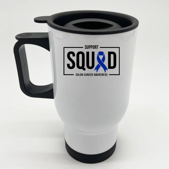 Support Squad Colon Cancer Awareness Front & Back Stainless Steel Travel Mug