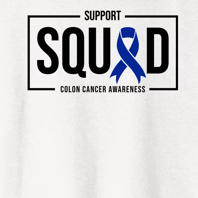 Support Squad Colon Cancer Awareness Women's Crop Top Tee