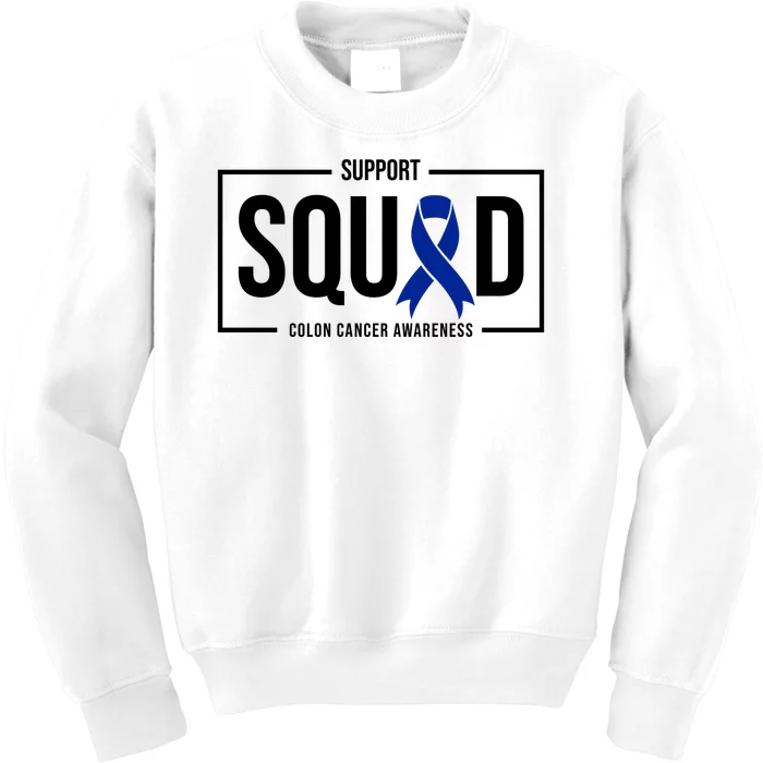 Support Squad Colon Cancer Awareness Kids Sweatshirt