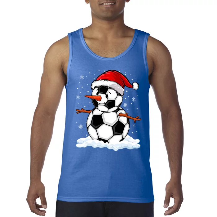 Soccer Snow Christmas Soccer Player Xmas Party Gift Tank Top