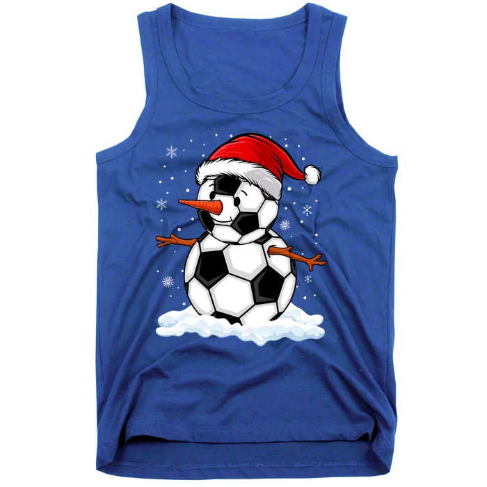 Soccer Snow Christmas Soccer Player Xmas Party Gift Tank Top