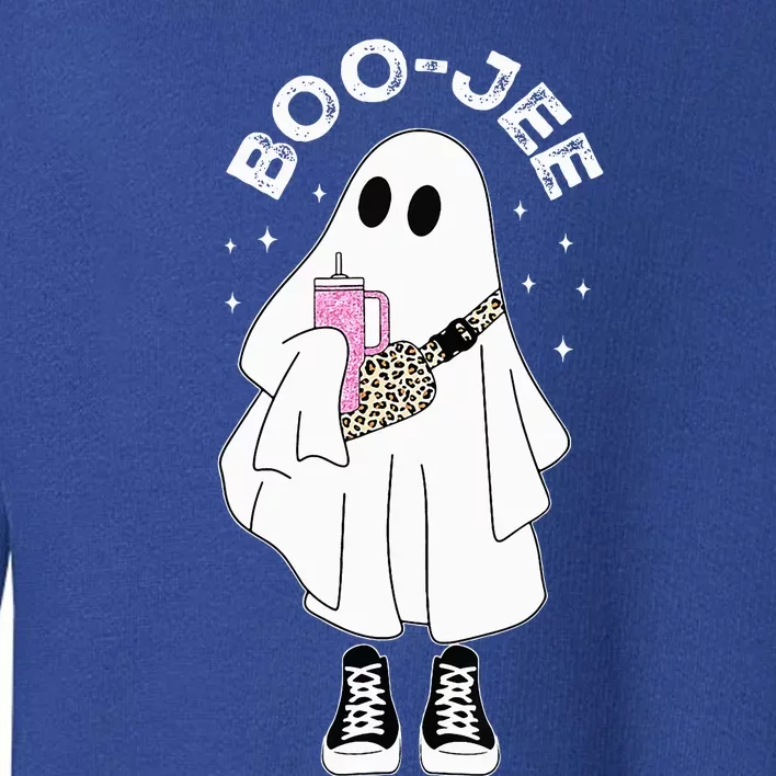 Spooky Season Cute Ghost Halloween Costume Boujee Boo Jee Toddler Sweatshirt