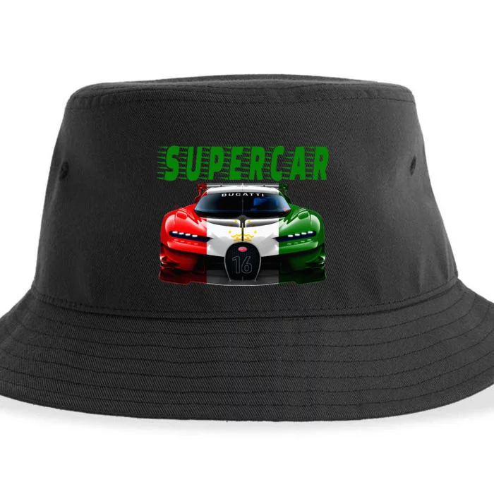 Supercar Sports Car Muscle Car And Race Car Sustainable Bucket Hat