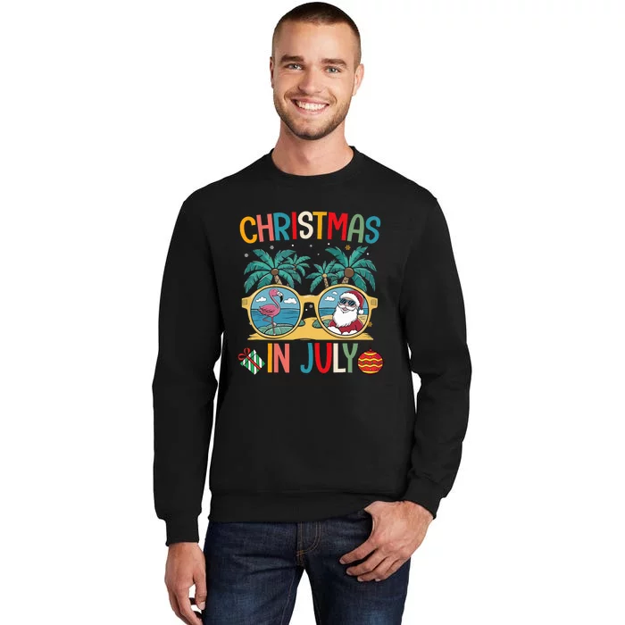 Summer Santa Claus Beach Christmas In July Funny Sweatshirt