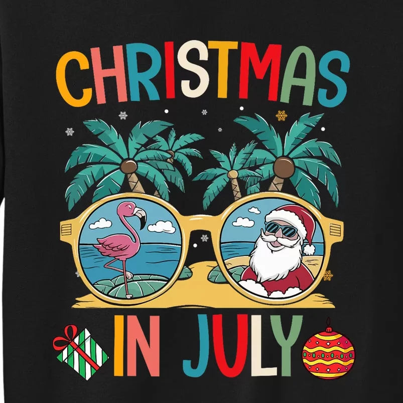 Summer Santa Claus Beach Christmas In July Funny Sweatshirt