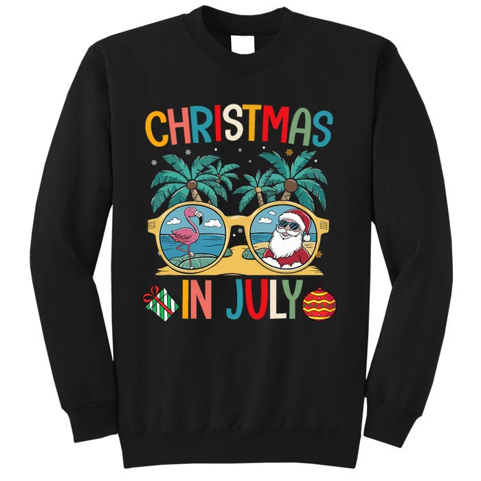 Summer Santa Claus Beach Christmas In July Funny Sweatshirt