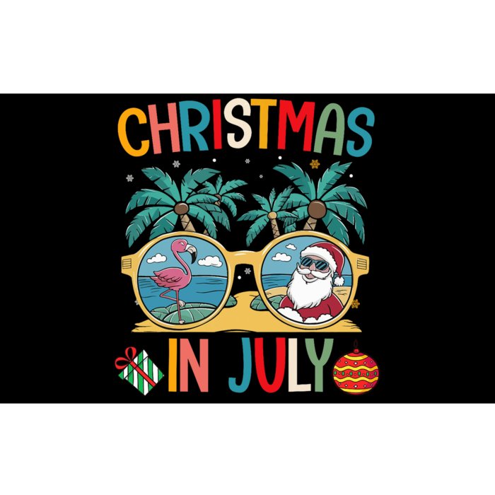 Summer Santa Claus Beach Christmas In July Funny Bumper Sticker