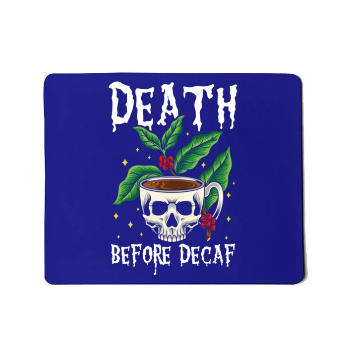 Skeleton Skull Cup Of Coffee Coffee Lovers Coffee Gift Mousepad