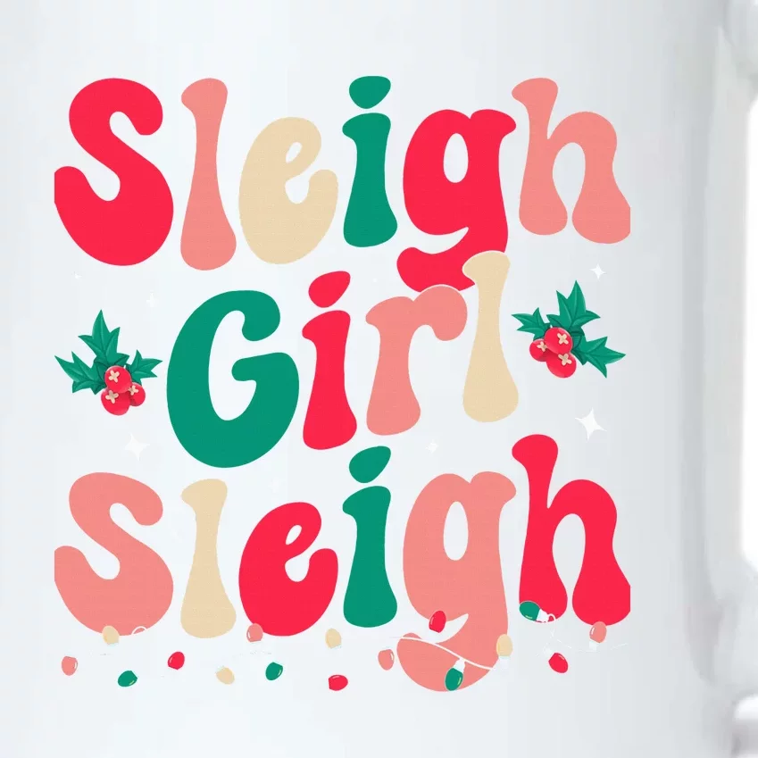 Sleigh Sleigh Christmas Retro Xmas Holiday Black Color Changing Mug