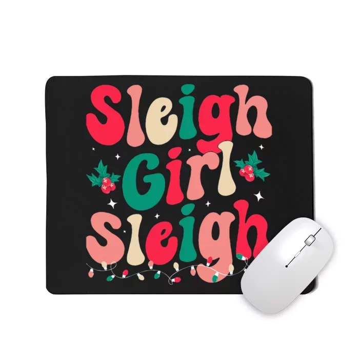 Sleigh Sleigh Christmas Retro Xmas Holiday Mousepad