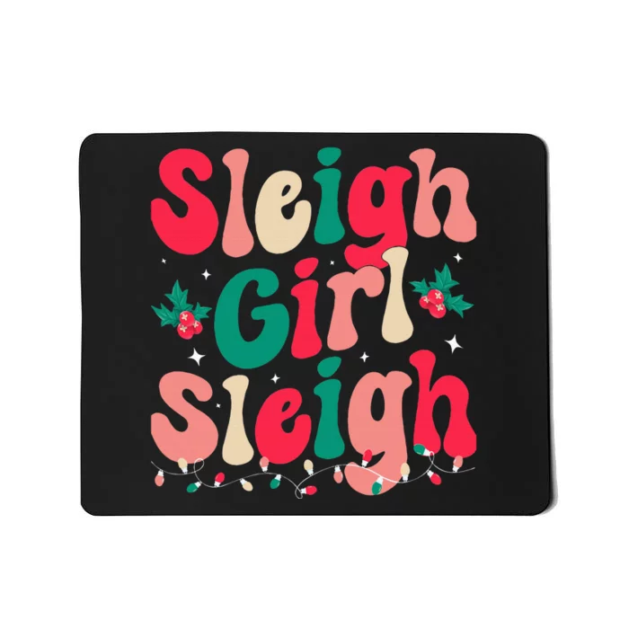 Sleigh Sleigh Christmas Retro Xmas Holiday Mousepad