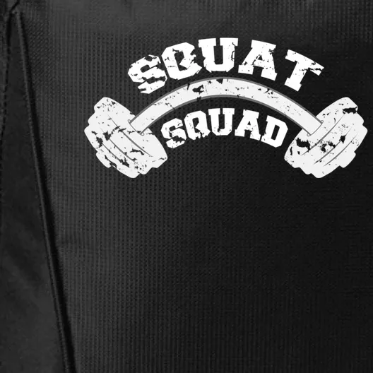 Squat Squad Cool Gift Barbell Squatting Team Gym Partner Motivation Cool Gift City Backpack