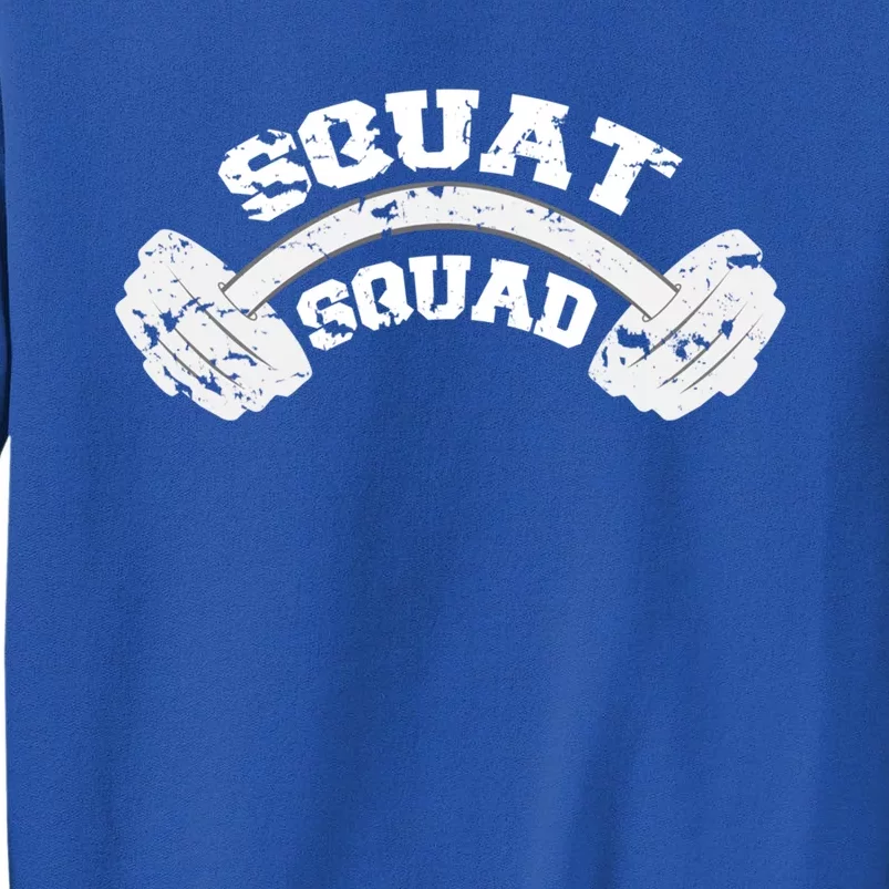 Squat Squad Cool Gift Barbell Squatting Team Gym Partner Motivation Cool Gift Tall Sweatshirt