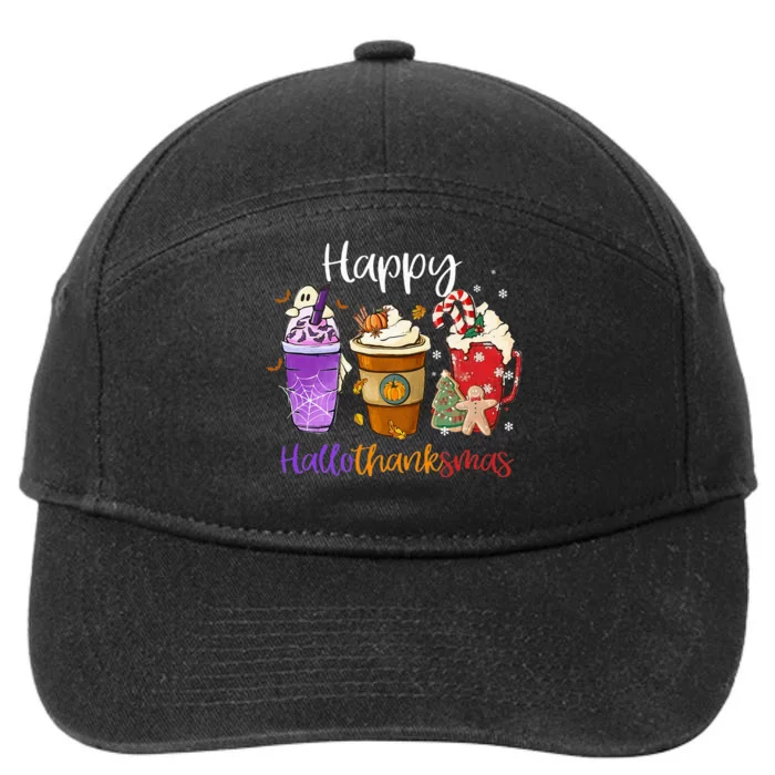 Spooky Season Coffee Blend: Halloween Thanksgiving Delight 7-Panel Snapback Hat