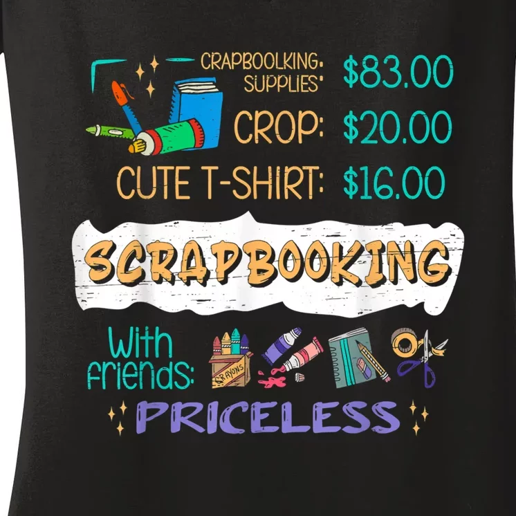 Scrapbooking Supplies Crop Handmade Scrapbooking Women's V-Neck T-Shirt