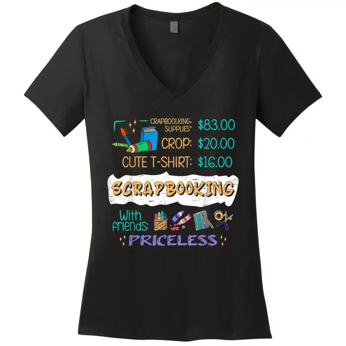 Scrapbooking Supplies Crop Handmade Scrapbooking Women's V-Neck T-Shirt